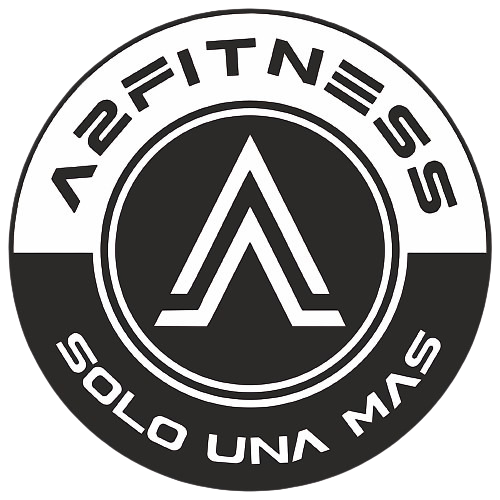 Logo de A2Fitness, un centro de fitness que promueve el bienestar y la actividad física, con el lema 